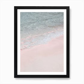 Pink Beach In Greece Art Print