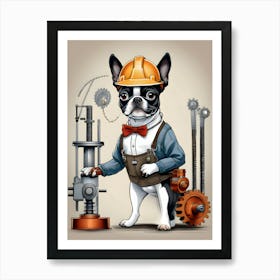 Boston Terrier-Reimagined 23 Art Print