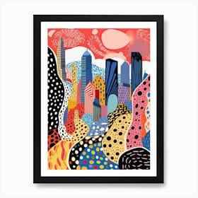 New York City, Illustration In The Style Of Pop Art 2 Art Print