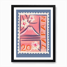 Japan Postage Stamp Art Print