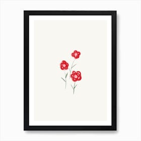 Red Flowers Art Print