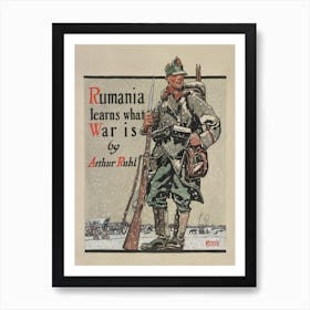 Romanian Soldier In Snow  (1917), Edward Penfield Art Print