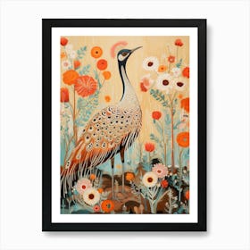 Emu 4 Detailed Bird Painting Art Print