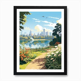 Royal Botanic Garden Melbourne Australia 3 Illustration Art Print