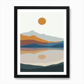 Sunset By The Lake Art Print