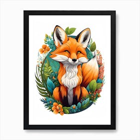 Fox In The Forest Art Print