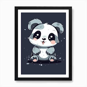 Baby Panda Minimalistic Illustration 3 Art Print