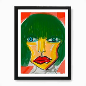 Woman With Green Hair Affiche