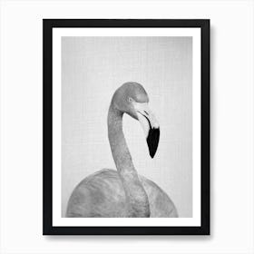 Flamingo - Black & White Art Print