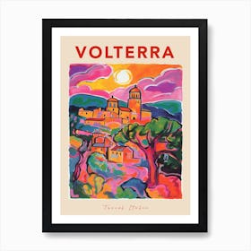 Volterra Italia Travel Poster Art Print