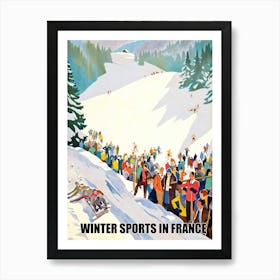 France, Winter Sports Art Print