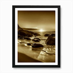 Sunset At The Beach 674 Art Print