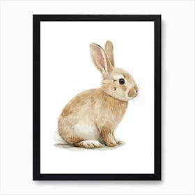 Mini Lop Rabbit Nursery Painting 3 Art Print