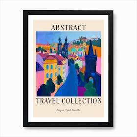 Abstract Travel Collection Poster Prague Czech Republic 3 Art Print