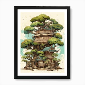 Bonsai Tree Japanese Style 8 Art Print
