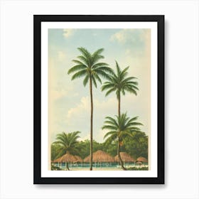 Jolly Beach Antigua Vintage Art Print