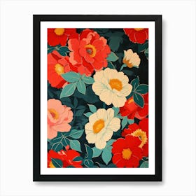 Great Japan Hokusai Japanese Flowers 15 Art Print