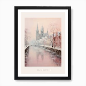 Dreamy Winter Painting Poster Cologne Germany 4 Art Print