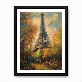 Eiffel Tower Paris France Monet Style 18 Art Print