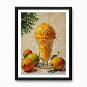 Mango Ice Cream Art Print