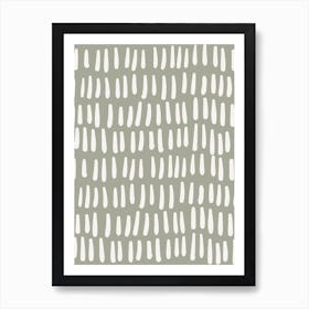 Sage Abstract Lines Art Print