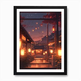 Night Lanterns Art Print