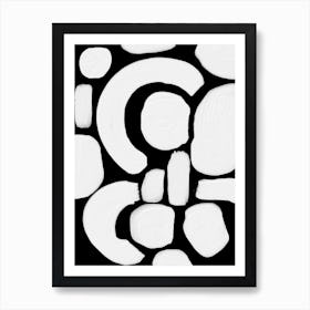 Monochrome Abstract Painting Art Print