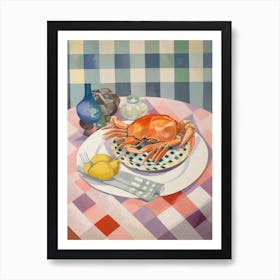 Crab Still Life Painting Art Print