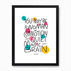 Woman of Magic and Brain, Kate Baer Art Print