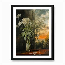 Baroque Floral Still Life Queen Annes Lace 4 Póster