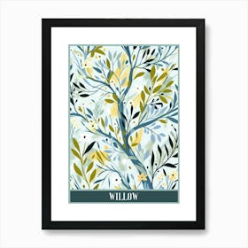 Willow Tree Flat Illustration 2 Poster Art Print