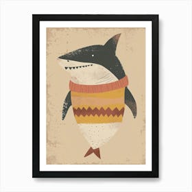 Shark In A Woolly Jumper Art Print