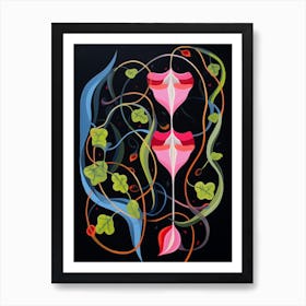 Sweet Pea 2 Hilma Af Klint Inspired Flower Illustration Art Print