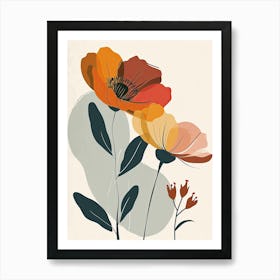 Poppies, Scandinavian Simplicity Art Print