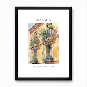 Malaga Travel And Architecture Poster 1 Art Print