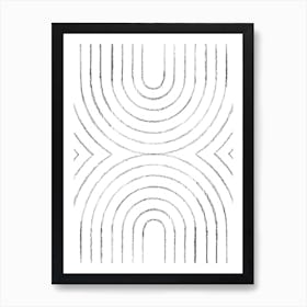 Minimalist curved lines 1 Art Print