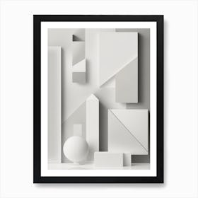 Minimalist Geometric Shapes And Clean Lines Art Print