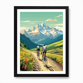 Tour De Mont Blanc France 8 Vintage Travel Illustration Art Print