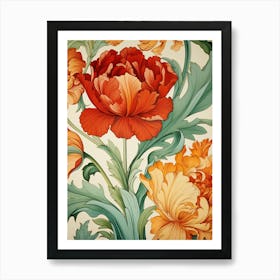 Wallpaper Floral Pattern 24 Art Print