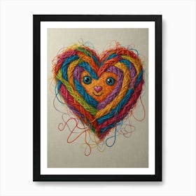 Heart Of Yarn 17 Art Print