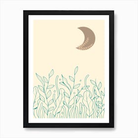Boho Moon Art Print