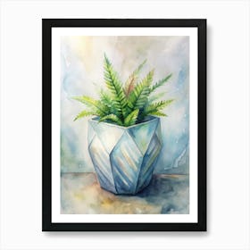 Fern In A Pot 1 Art Print