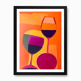 Pinot Noir Paul Klee Inspired Abstract 2 Cocktail Poster Poster