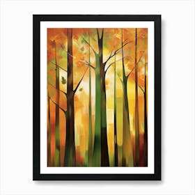 Abstract Autumn Forest،
Inspired by a stroll through an autumn forest, this abstract painting is a beautiful depiction of tall, slender trees with leaves in various stages of color change..4 Art Print