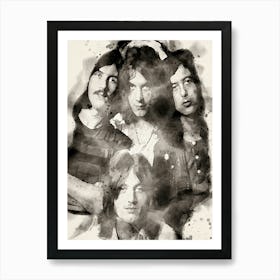 Led Zeppelin Musical Watercolor Art Print