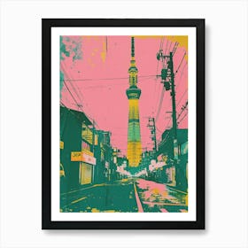 Tokyo Skytree Duotone Silkscreen 2 Art Print