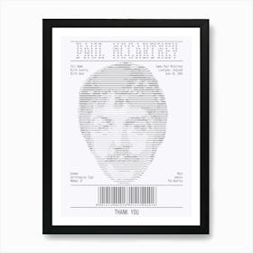 Receipt Art Paul Mccartney 1 Art Print