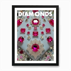 Pink Diamonds Art Print