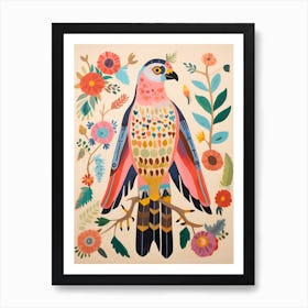 Pink Scandi Osprey 2 Art Print