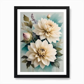 Dahlias Art Print